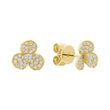 Three Leaf Clover Diamond Stud Earrings