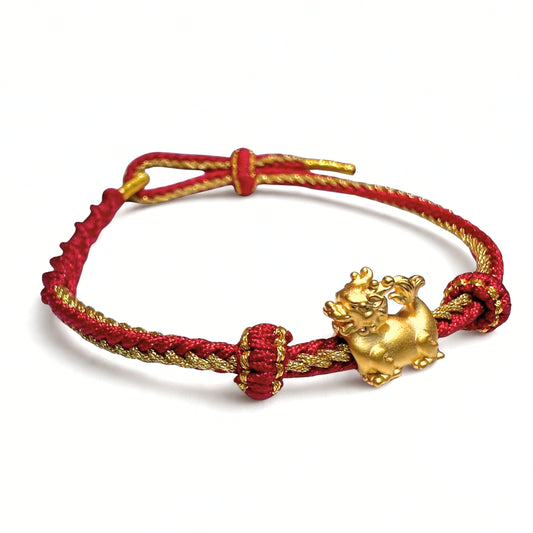 24K Gold Bracelet Chinese Zodiac (Dragon)