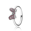 PANDORA Disney Minnie's Sparkling SS Bow Ring with Red CZ - 190956CZR (Retired)