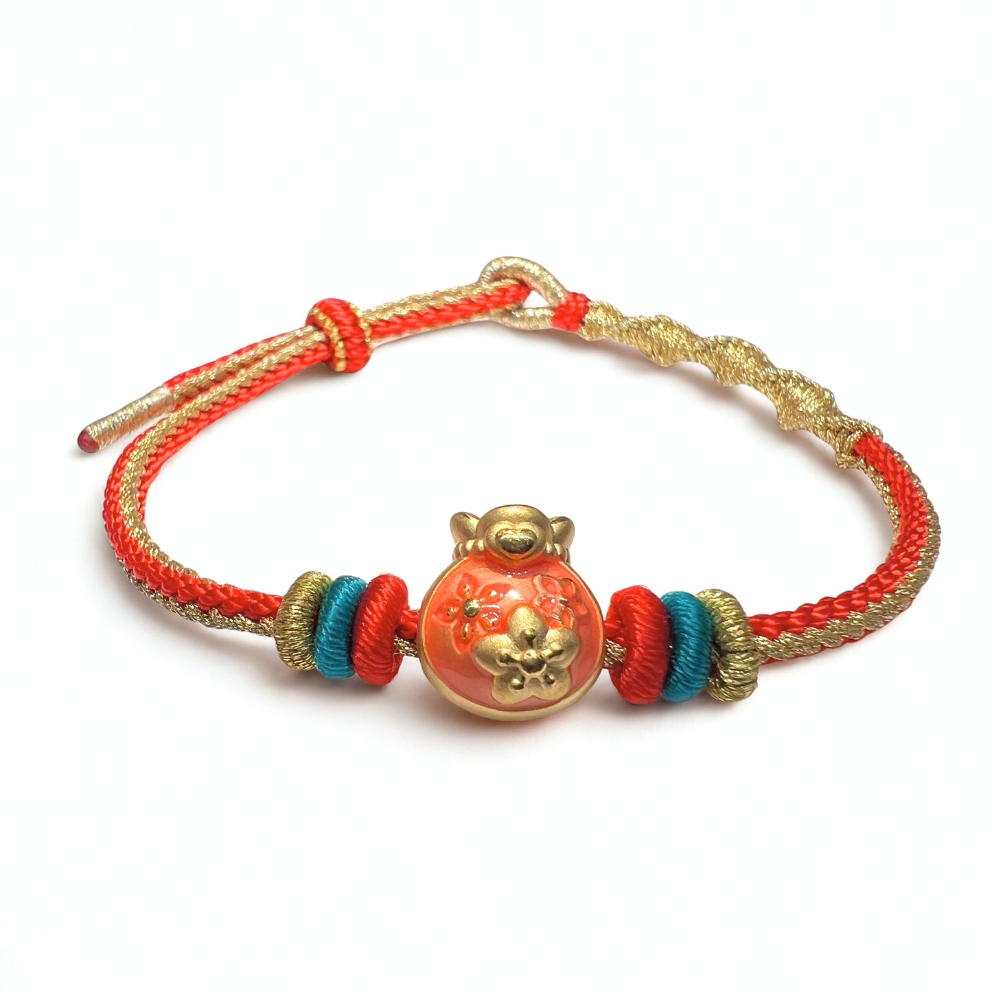 24K Gold Fortune Bag Bracelet