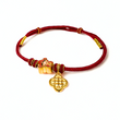 24K Gold Bracelet (God of Fortune, Chinese Knotting)