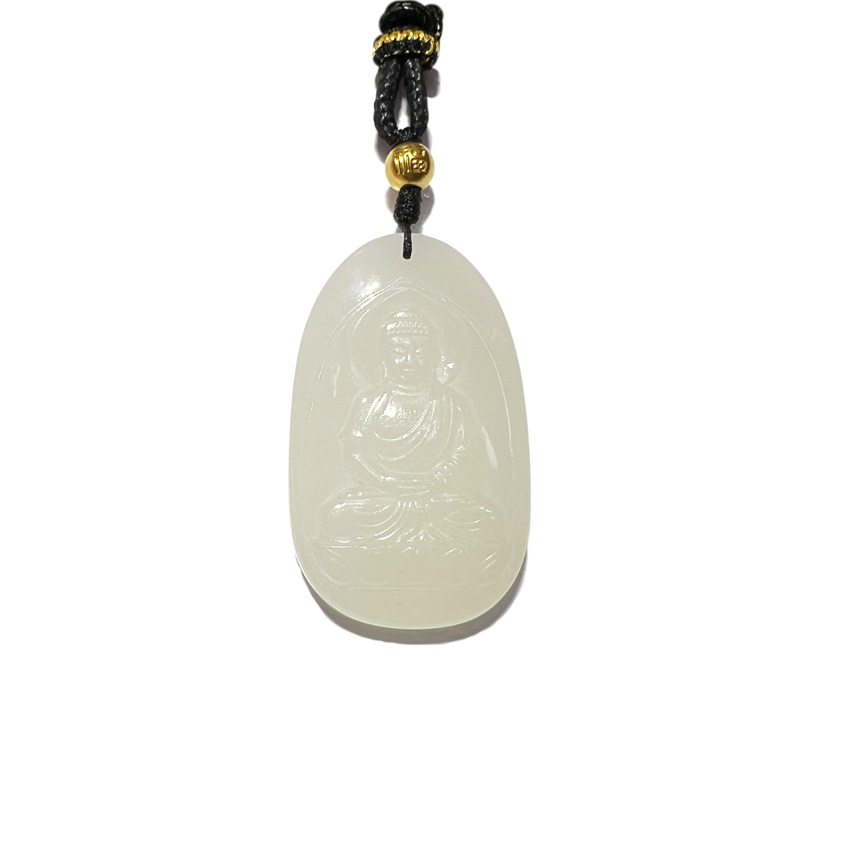 24K Hetian Jade Necklace (Buddha)