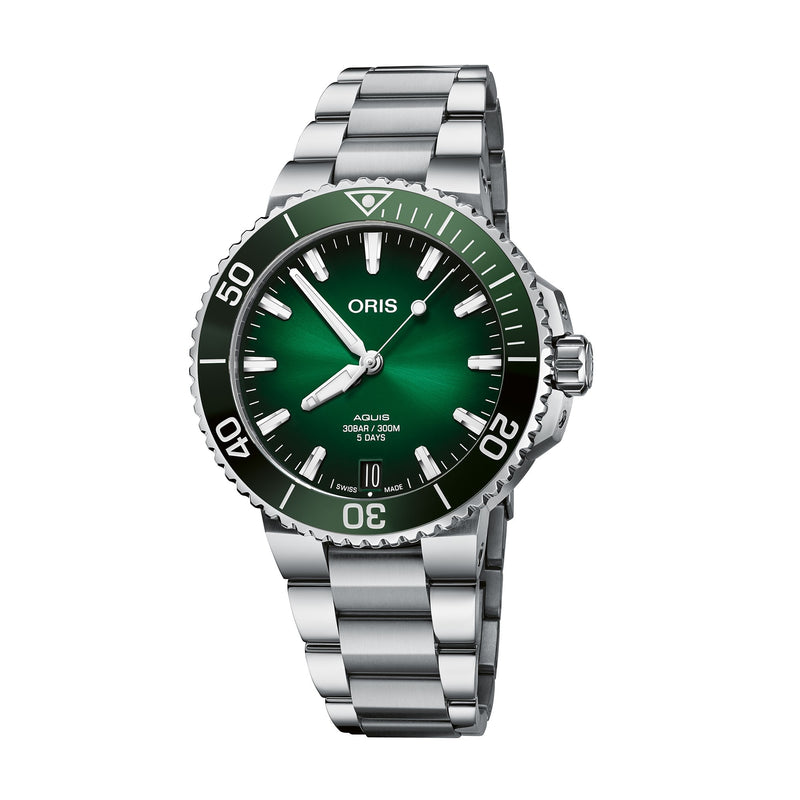 Oris Aquis Date Calibre 400 41.5 mm, green dial
