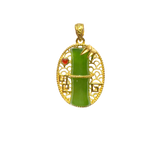 24K Hetian Jade Pendant (Bamboo)