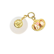 24K Chinese Zodiac Hetian Jade Gold Charm (Dog)