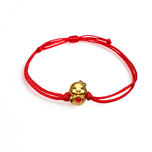 24K Gold Bracelet Chinese Zodiac(Snake)