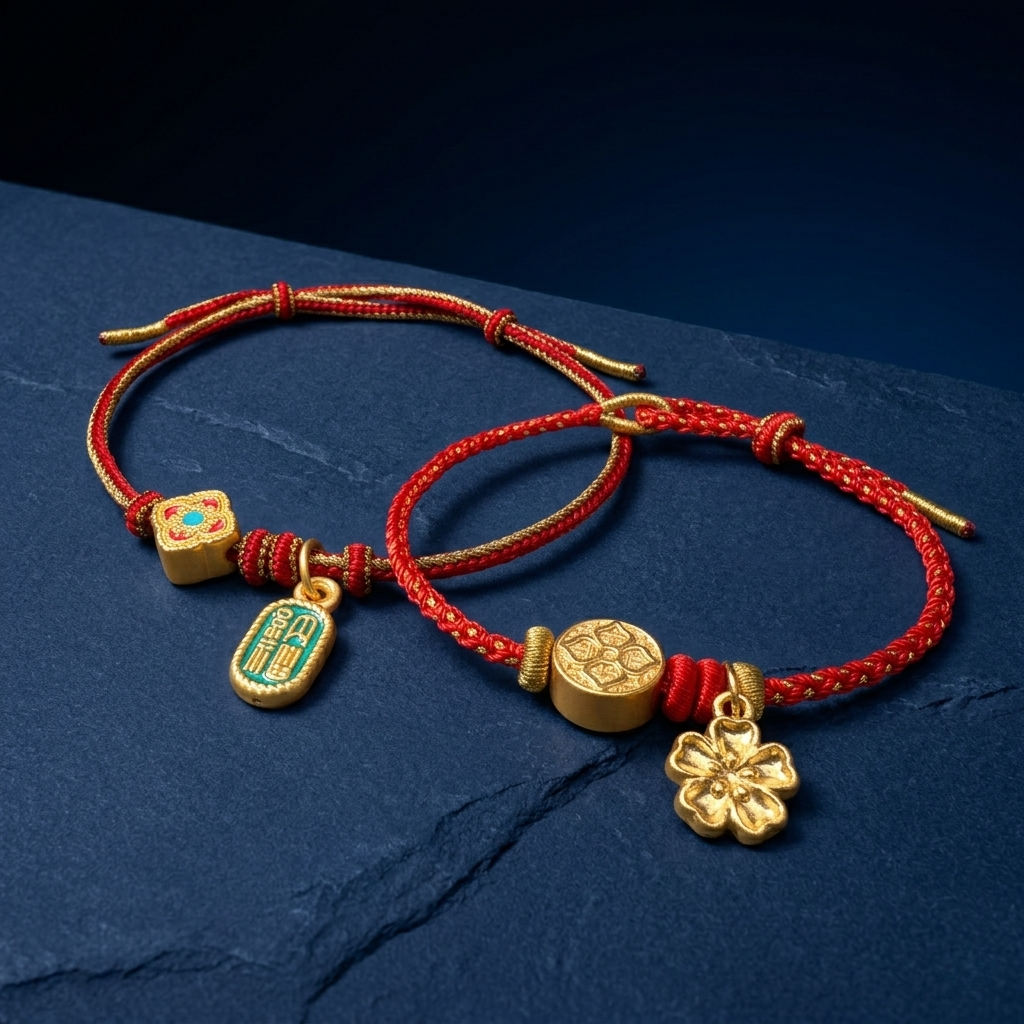 24K Gold Blessing Charm Bracelet
