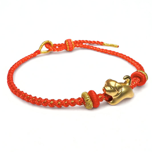 24K Gold Bracelet Chinese Zodiac (Dog)