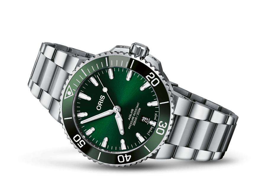 ORIS AQUIS DATE GREEN DIAL 41.5MM 01 733 7766 4157-07 8 22 05PEB