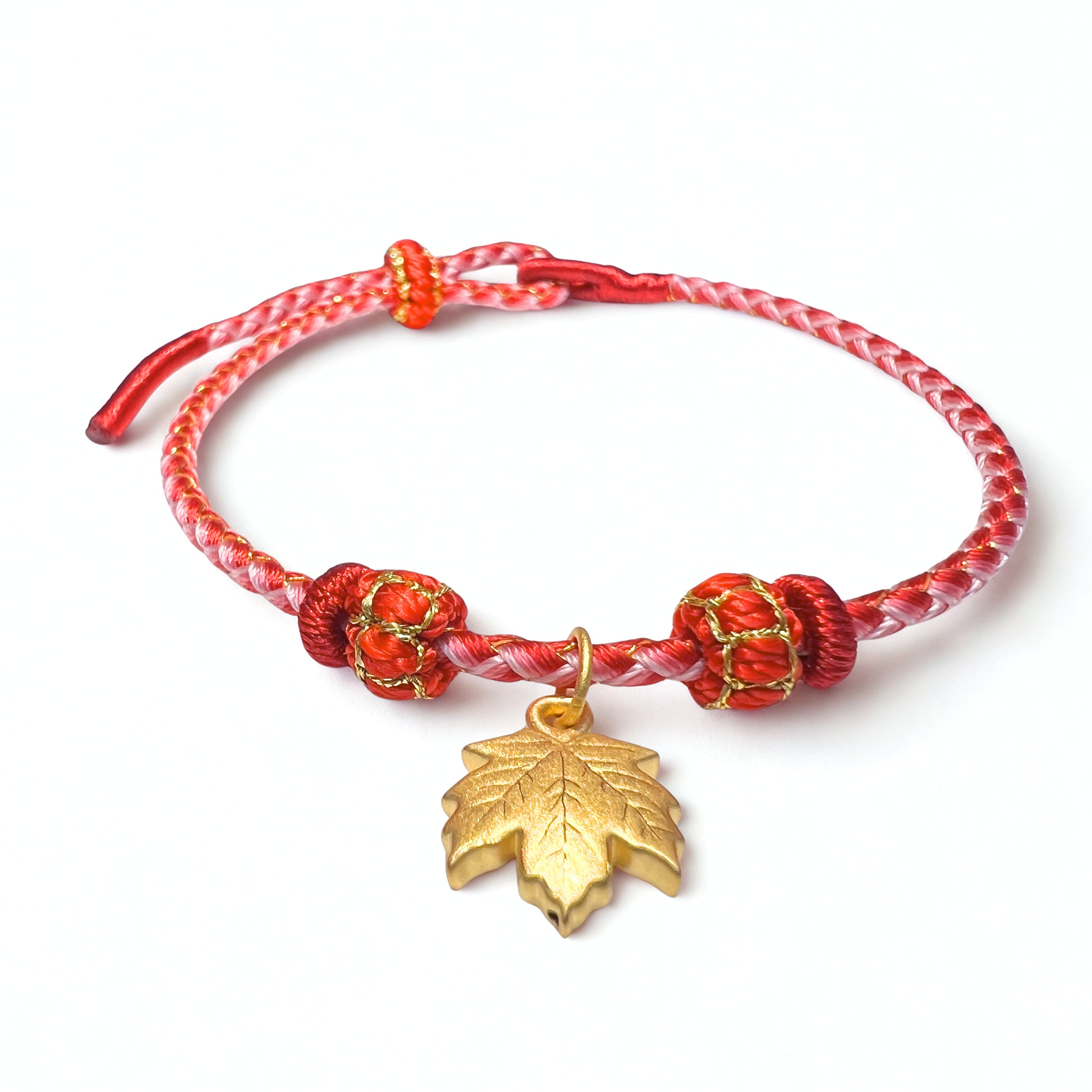 24K Gold Maple Leaf Bracelet