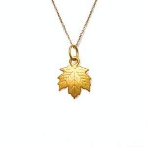 24K Gold Maple Leaf necklace