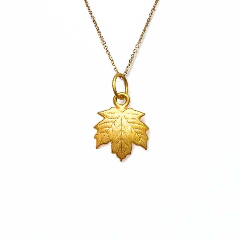 24K Gold Maple Leaf necklace