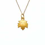 24K Gold Maple Leaf necklace