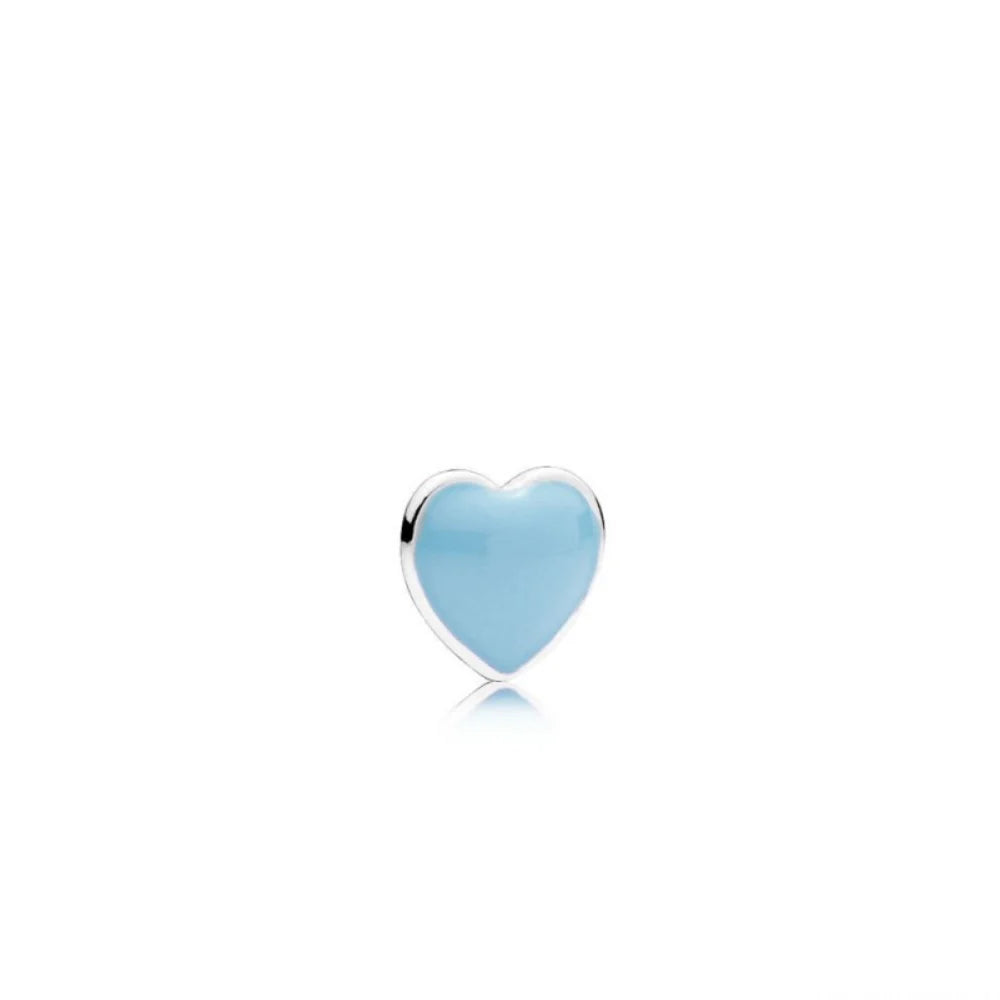PANDORA LOCKET CHARM Blue Heart Petite with Baby Blue Enamel - 792169EN41