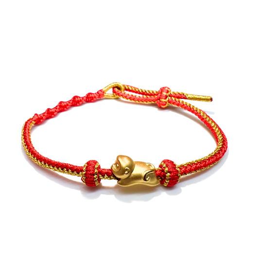 24K Gold Bracelet Chinese Zodiac (Monkey)
