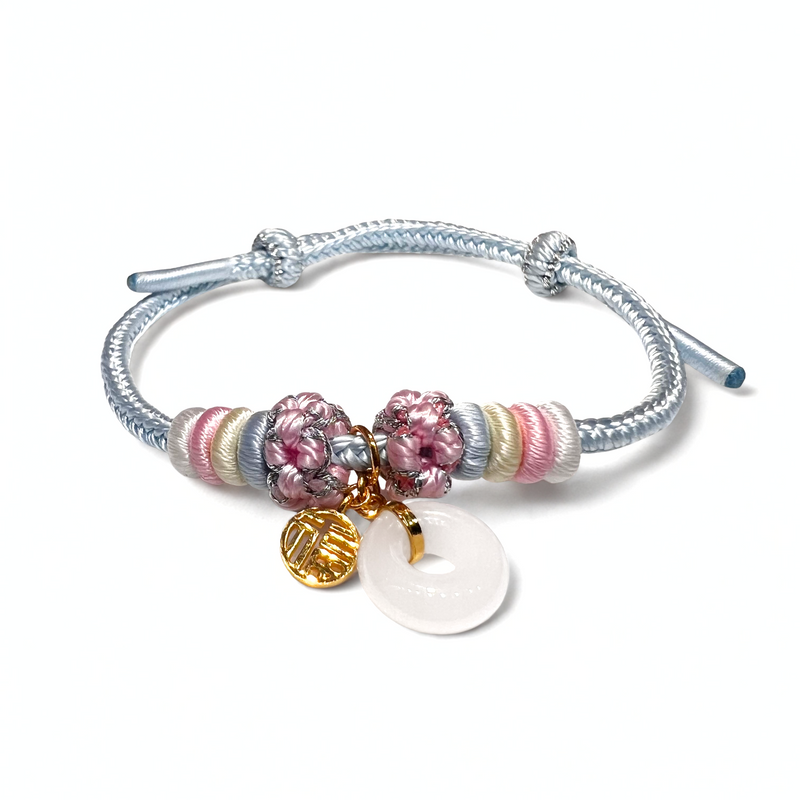 24K Gold Hetian Jade Bracelet (Fuk Character)