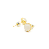 24K Gold Hetian Jade Earring