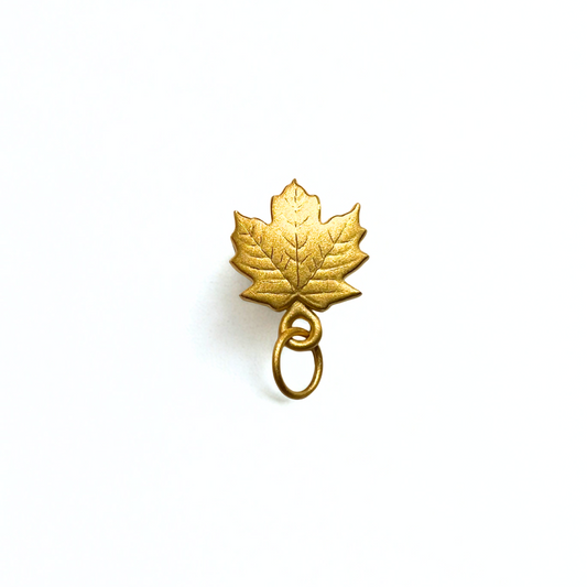 24K Gold Maple Leaf Charm
