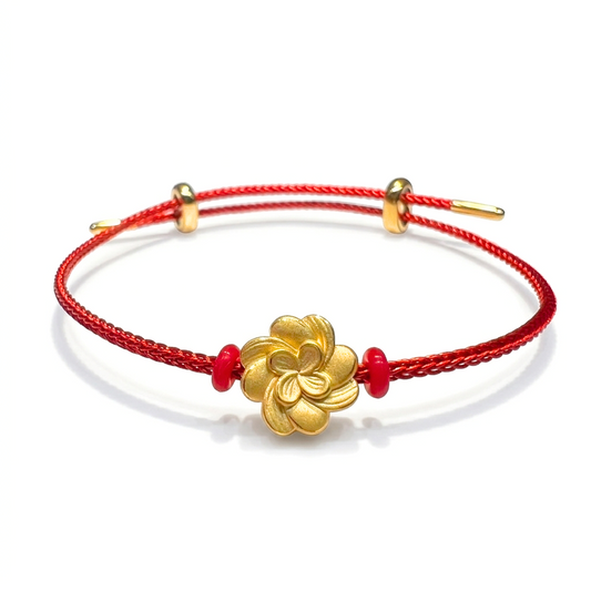 24K Gold Floral Bracelet