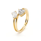 Toi et Moi Trillion & Emerald Lab Grown Diamonds Ring