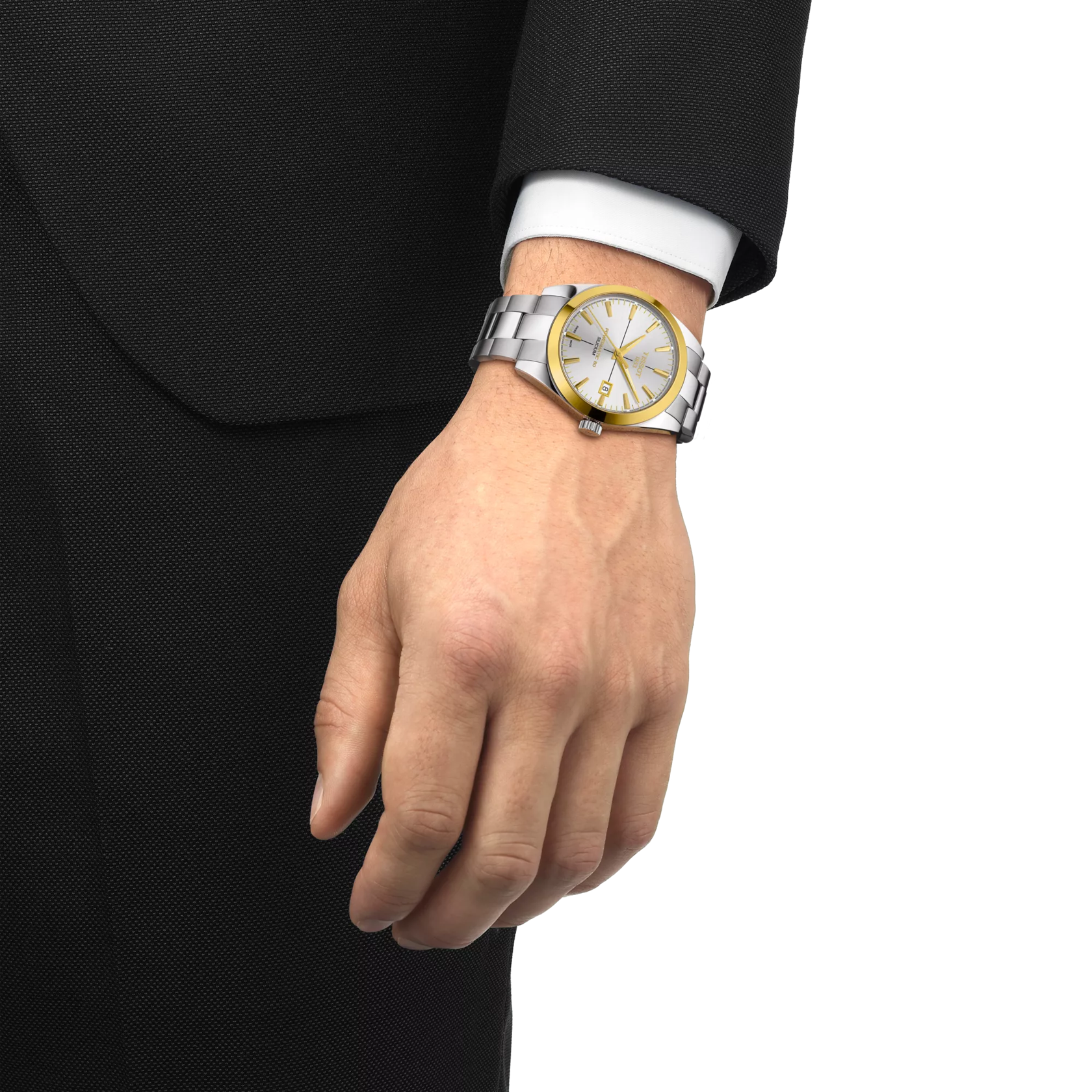 TISSOT GENTLEMAN POWERMATIC 80 SILICIUM SOLID 18K GOLD BEZEL T9274074103101