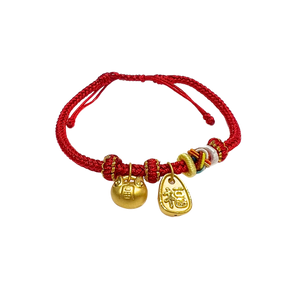 24 Gold Bracelet (Money bag, Lucky charm)