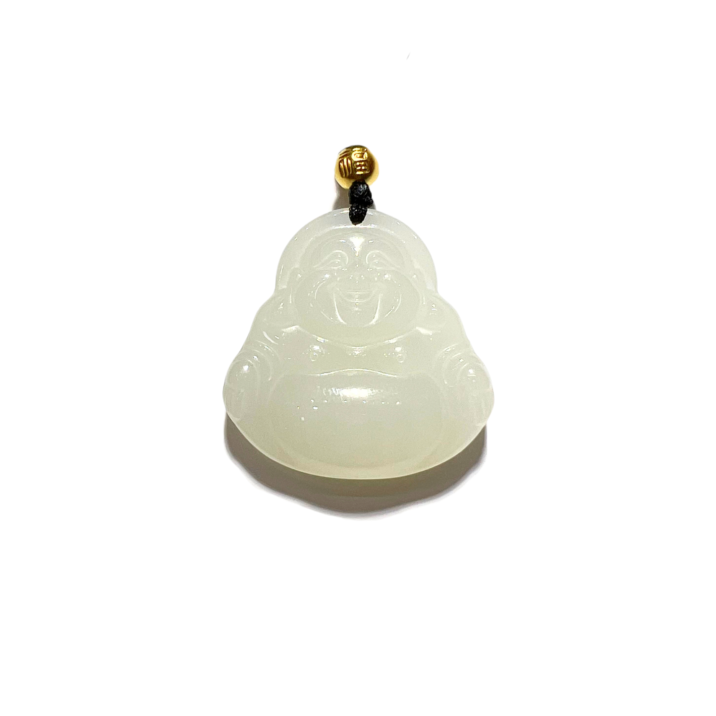 24K Hetian Jade Necklace (Laughing Buddha)