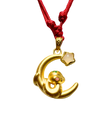 24K Hetian Jade Chinese Zodiac Necklace (Snake)