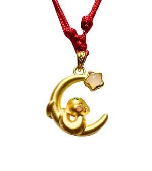 24K Hetian Jade Chinese Zodiac Necklaces (Snake)