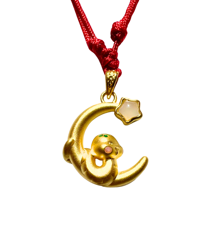 24K Hetian Jade Chinese Zodiac Necklaces (Snake)