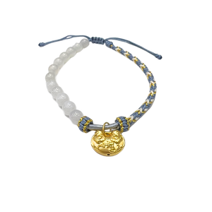 24 Gold Bracelet (Hetian Jade, lucky charm)