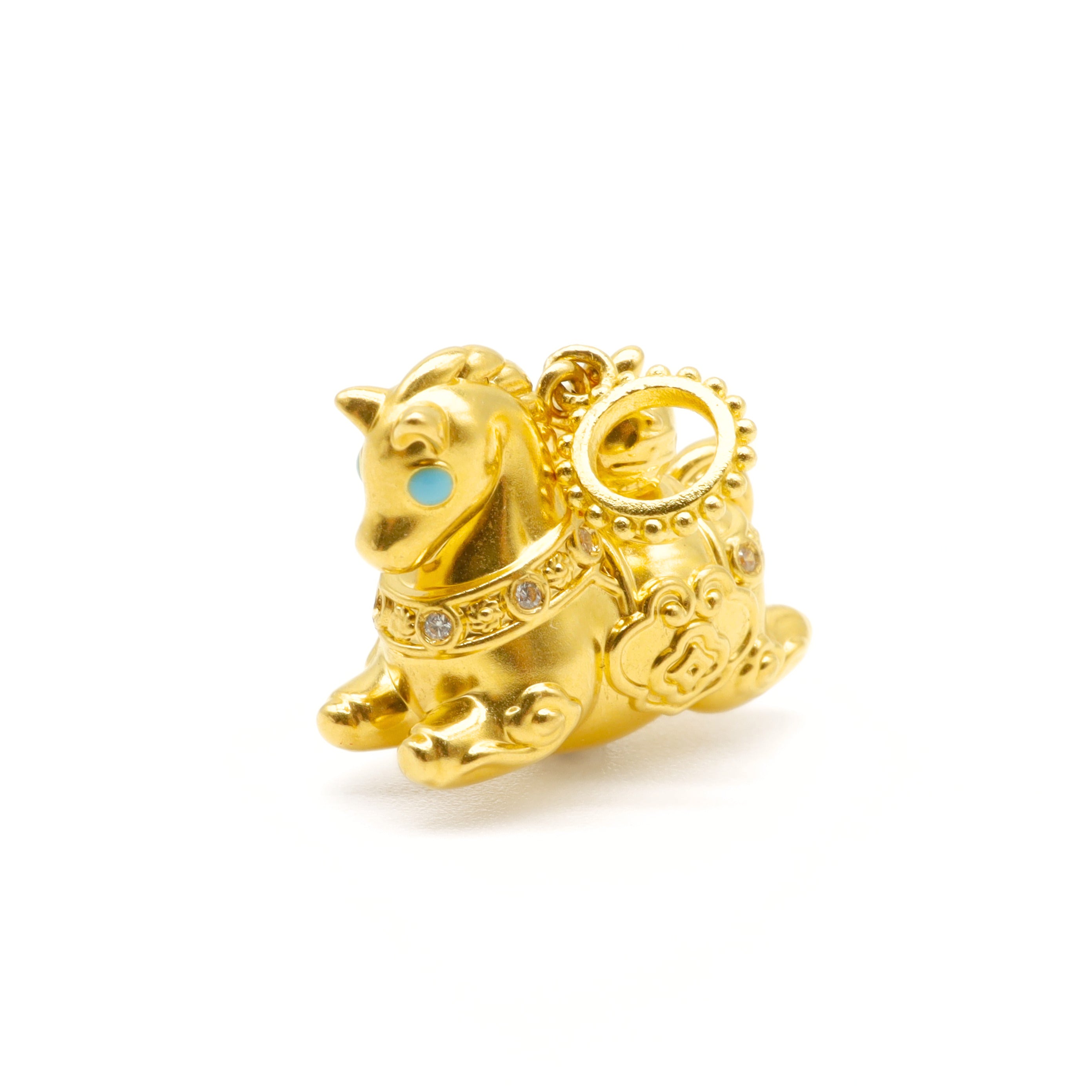 24k Gold Zodiac Horse Charm