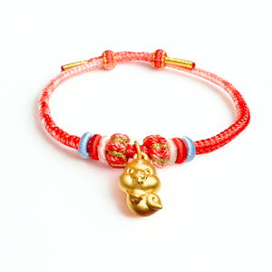 24K Gold Bracelet Chinese Zodiac (Snake)