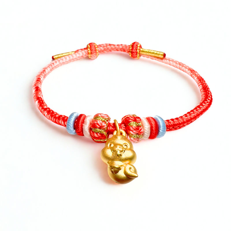 24K Gold Bracelet Chinese Zodiac (Snake)