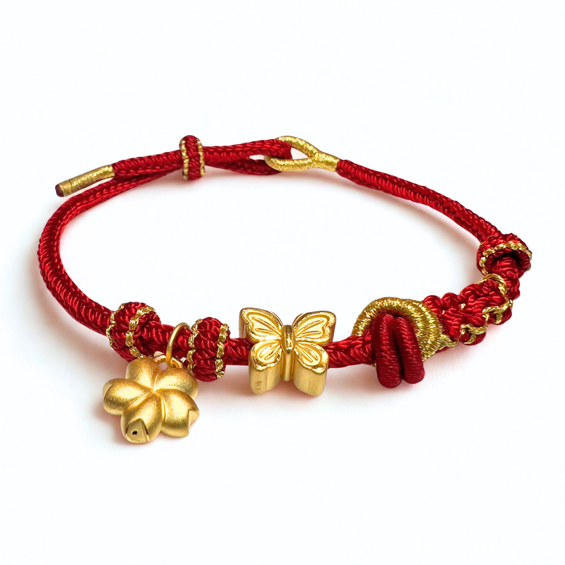 24K Gold Bracelet (Flower, Butterfly)