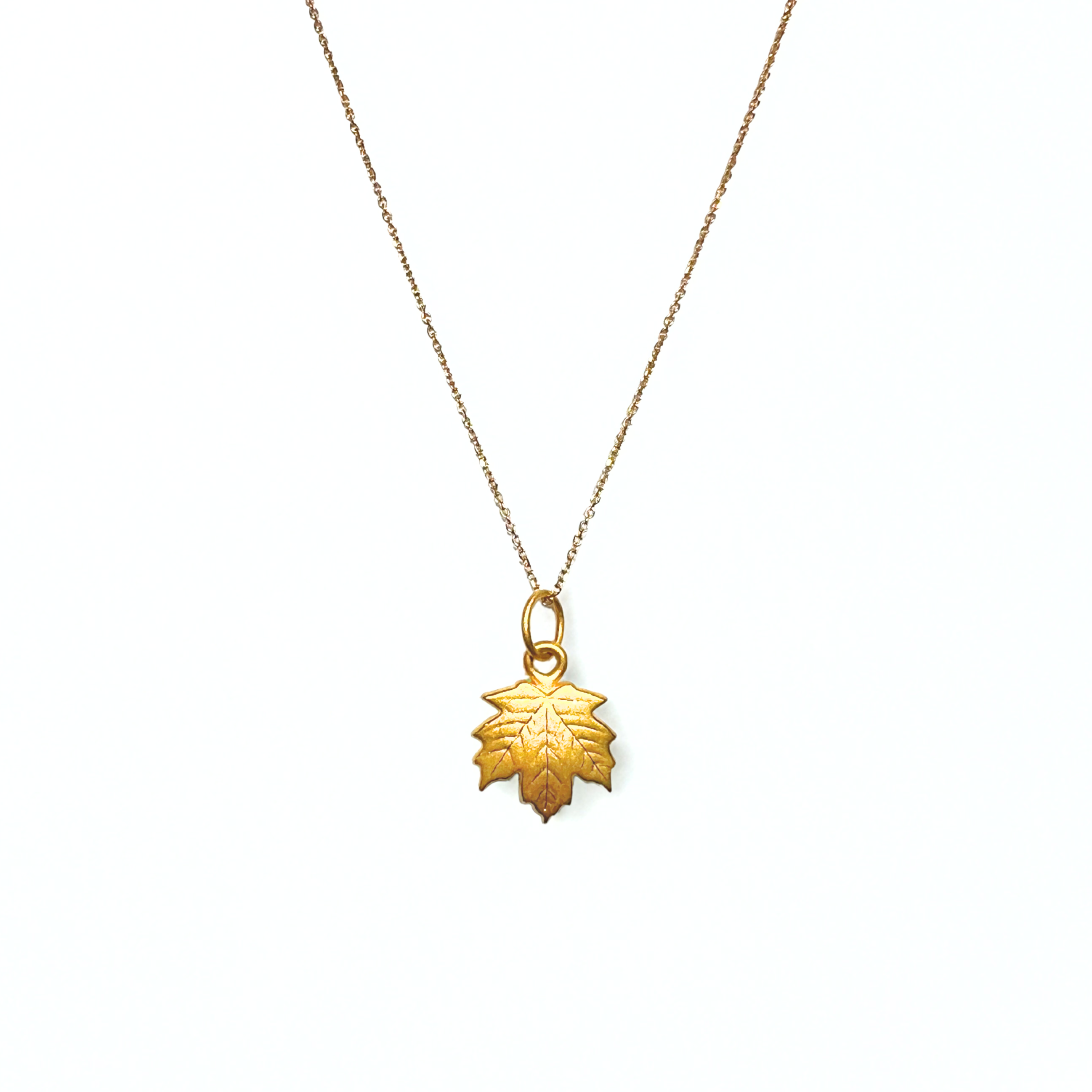 24K Gold Maple Leaf necklace