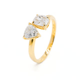 Toi et Moi Trillion & Cushion Lab Grown Diamonds Ring