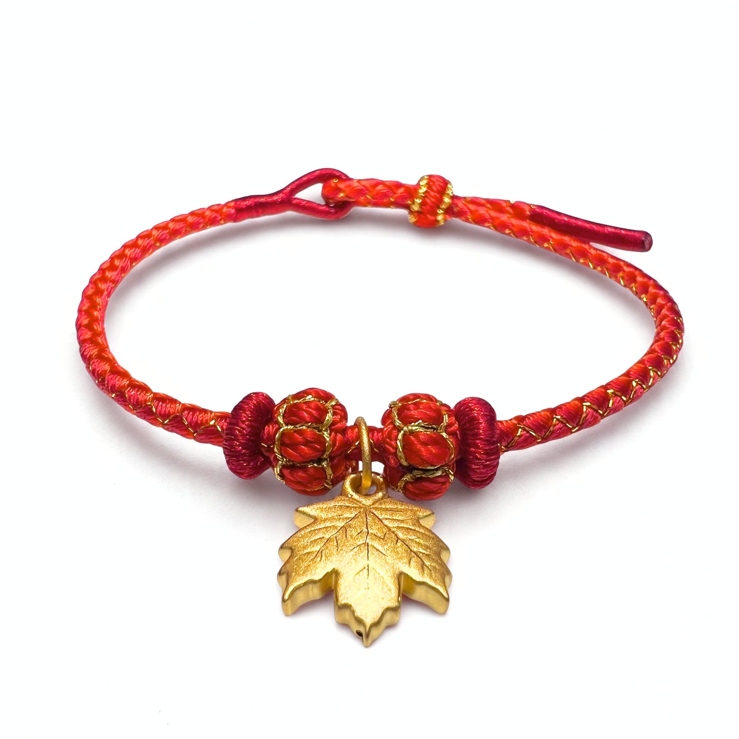 24K Gold Maple Leaf Bracelet