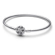 PANDORA  Silver Sparkling Snowflake Clasp Bangle Limited Edition - 592286C01-21 (RETIRED)