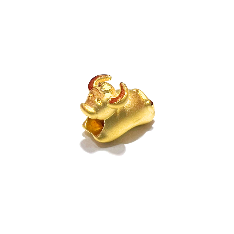 24 Gold Chinese Zodiac Charm (Ox)