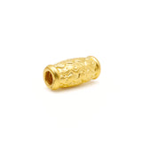 24K Gold Cloud Pattern Barrel Charm