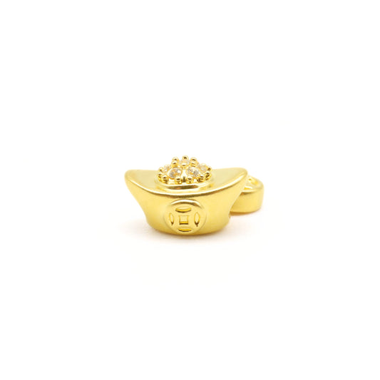 24K Gold Sycee & Coin Charm