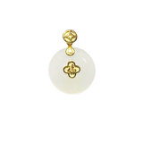 24K Hetian Jade Pendant (Peace buckle)