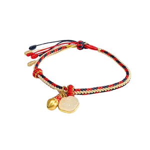 24 Gold Bracelet (Hetian Jade, lucky charm)