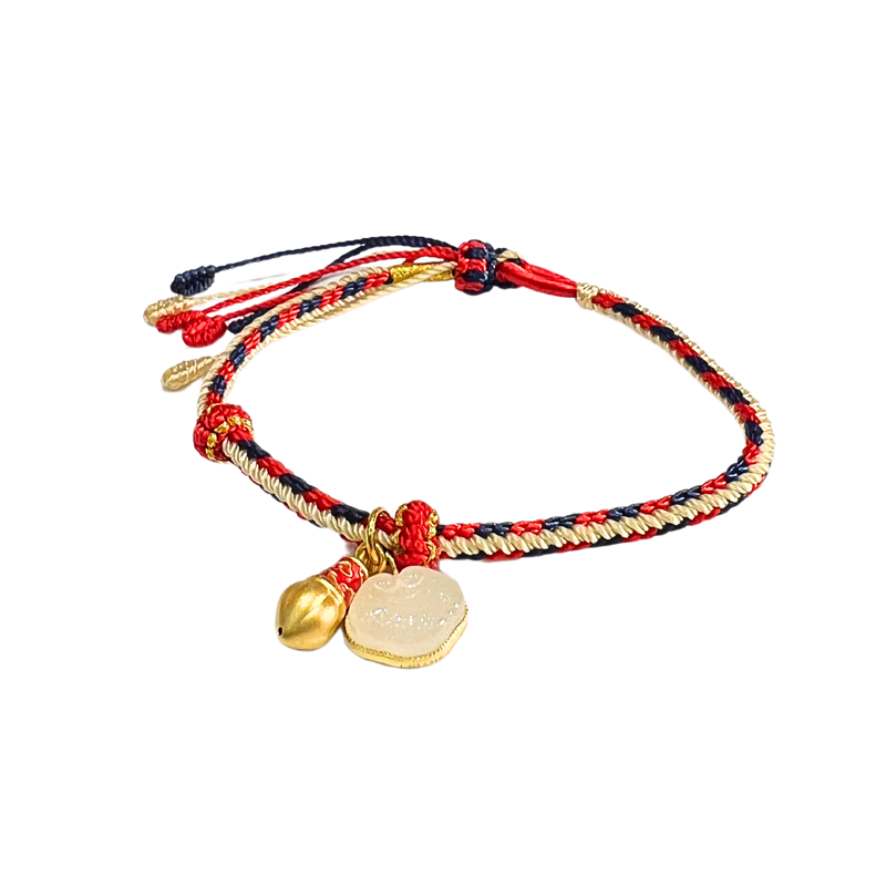 24 Gold Bracelet (Hetian Jade, lucky charm)