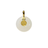 24K Hetian Jade Pendant (Peace buckle)