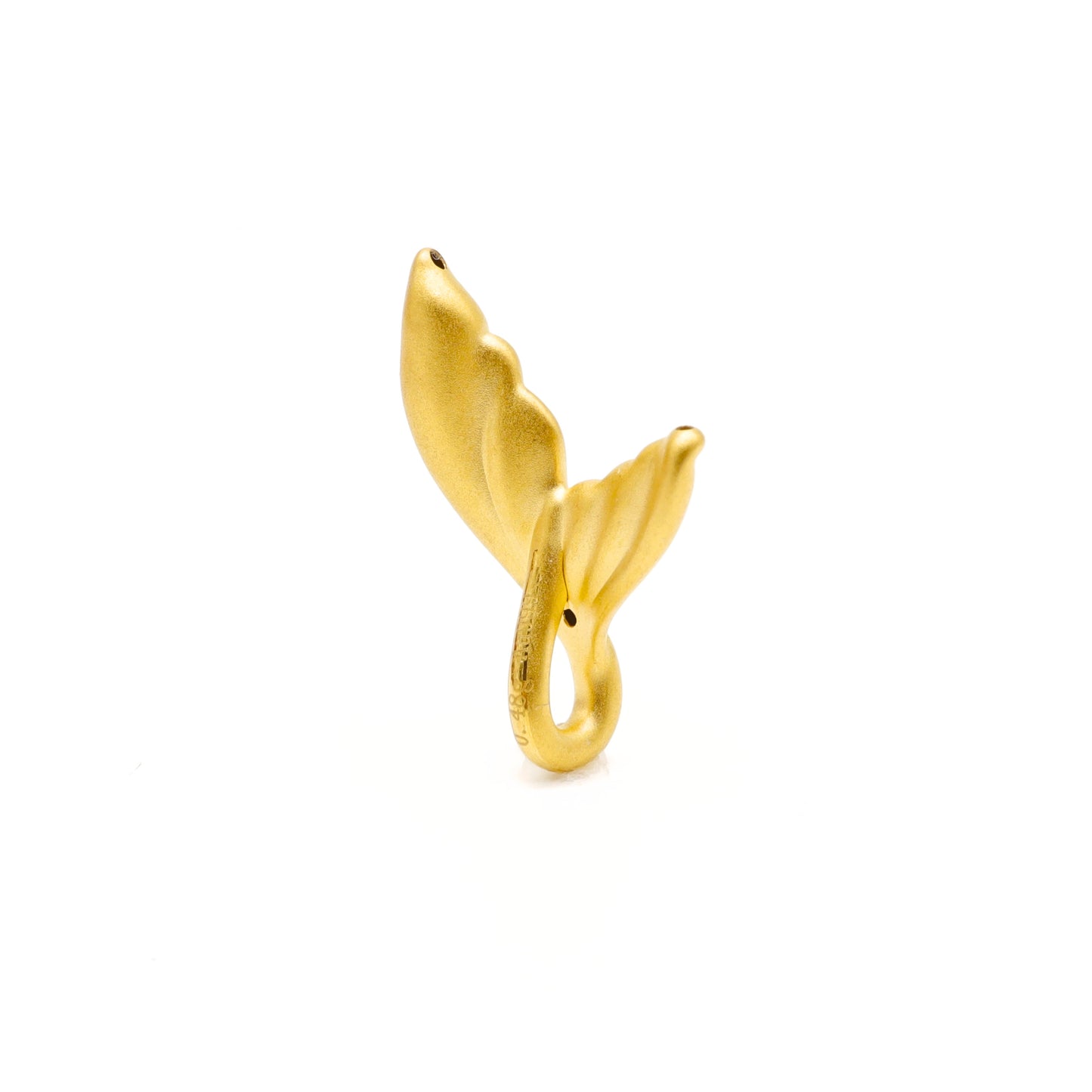 24K Gold Tail Shape Charm