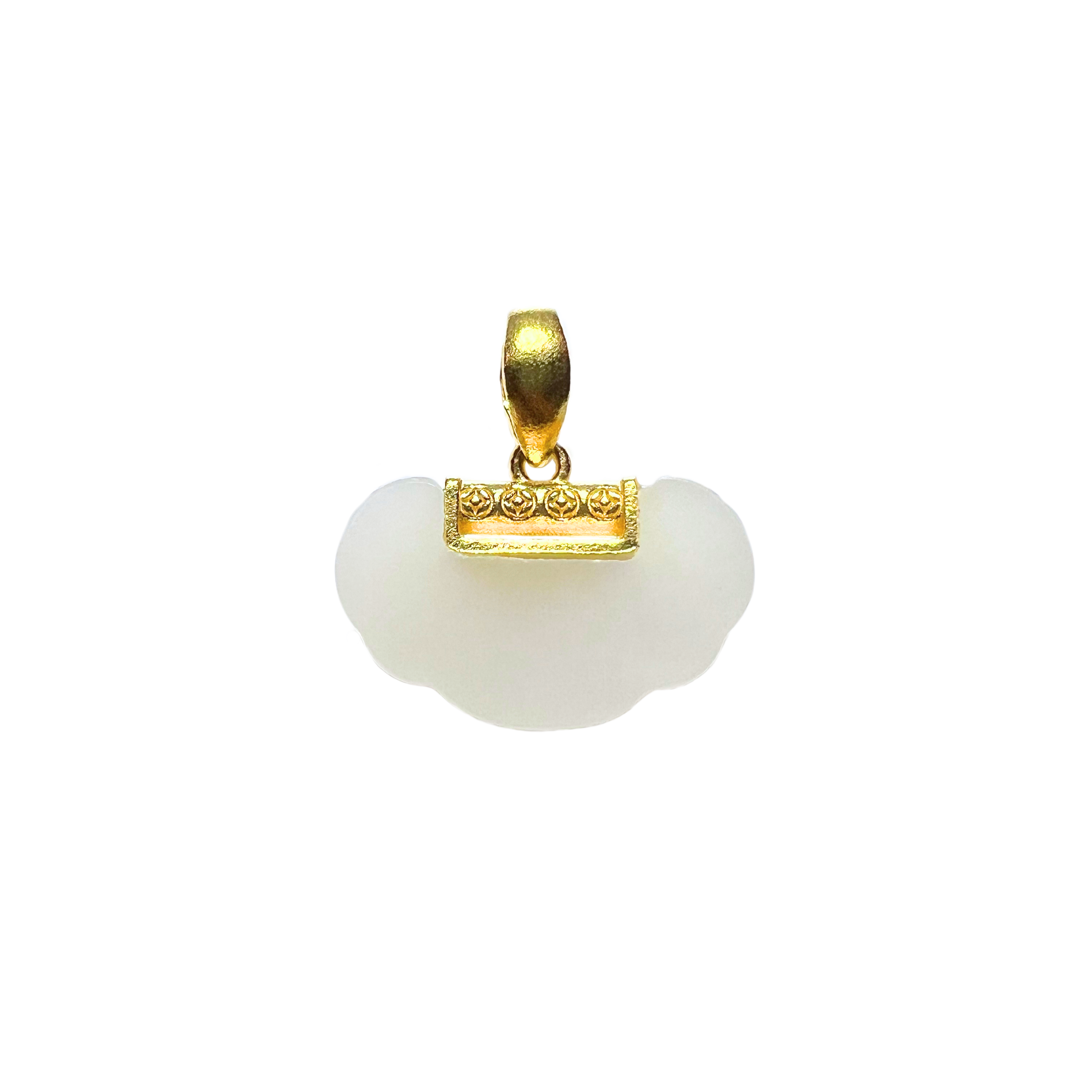 24K Hetian Jade Pendant (auspicious cloud)