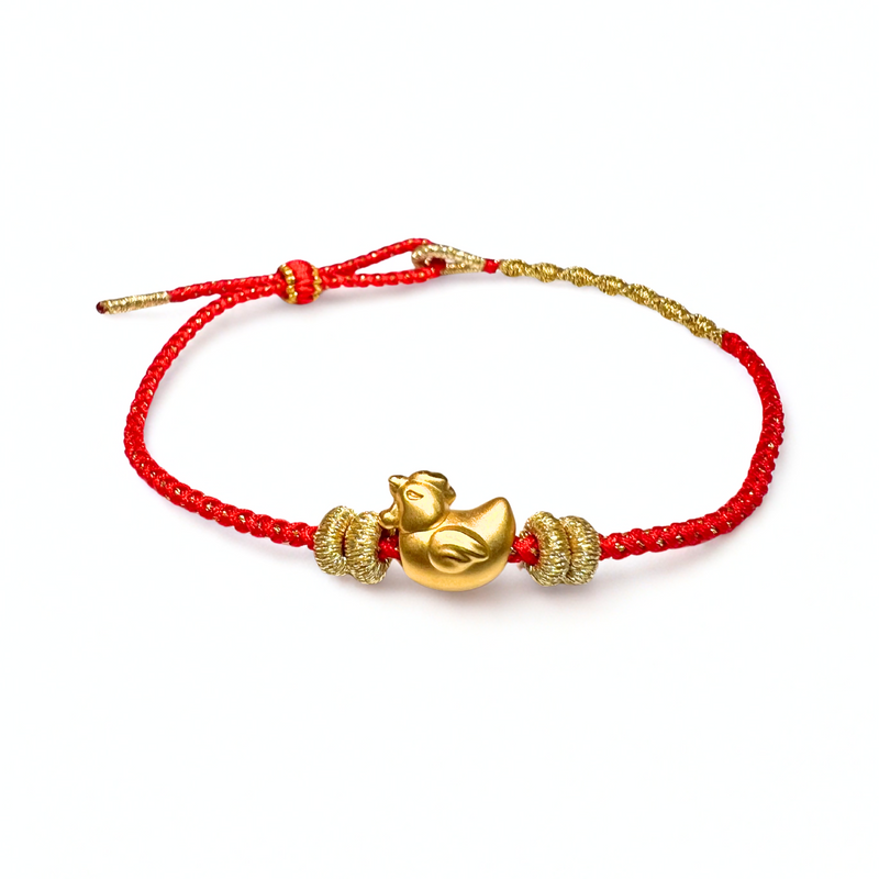 24K Gold Bracelet Chinese Zodiac (Rooster)