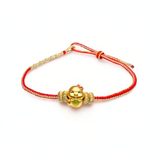 24K Gold Bracelet Chinese Zodiac (Snake)